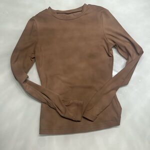 Everyday Long Sleeve tight Top - Brown